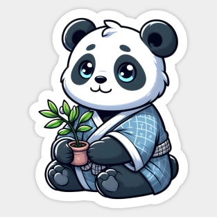 Panda botanist Sticker